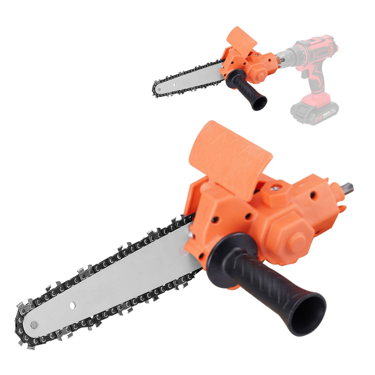 6 Inch Electric Drill Modified To Electric Chainsaw Tool