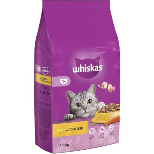 Whiskas 1+ Chicken Adult Dry Cat Food 1.9kg