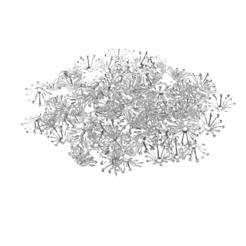 100x Filigree Pearl Caps 13mm Silver Gold Bronze Pearl Caps Silver