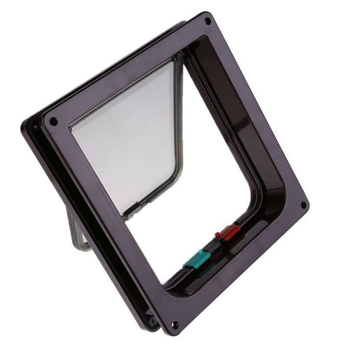 Pet  At And Dog Door Opening In And Out Dire Tion Pet Adjustment Door-brown-L