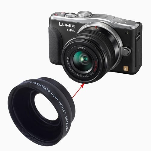 46mm 0.45x  Super Wide Angle Lens With Detachable Macro For Nikon Canon Sony DSLR Camera