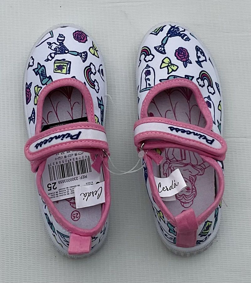 Princess Print Baby Girl Sneakers- Pink/White