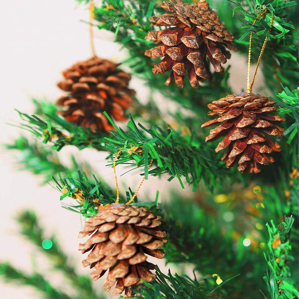 36Pcs , Rustic Pinecones Bulk Ornaments With String For F
