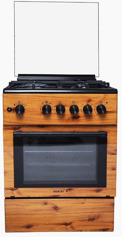 Free Standing Gas Cooker- MAXI 60x60 (3+1) WOOD