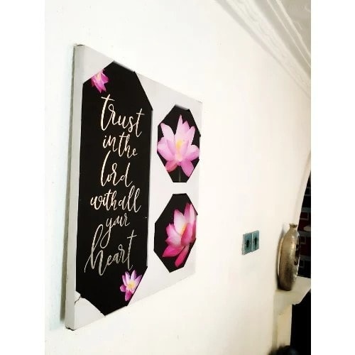 Trust In The Lord With All Your Heart Wall Art Decor Scripture Canvas Painting