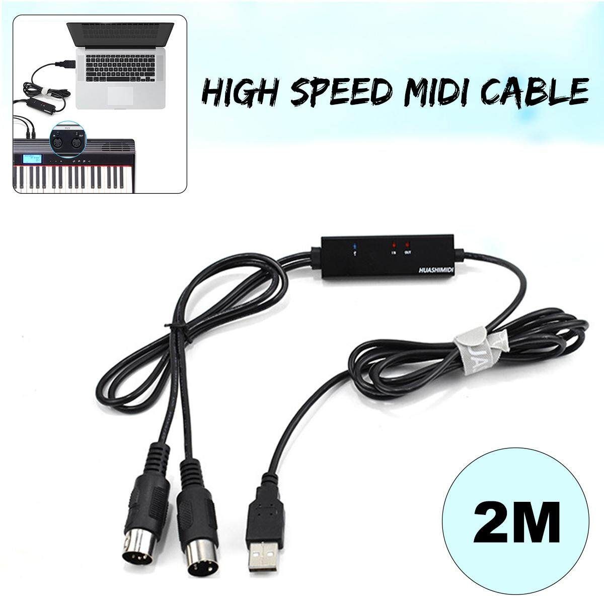 2M 5 Pin Din USB To MIDI Cable Converter Audio Adapter Cord For Keyboard Synth