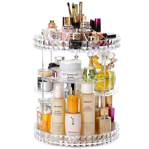 Acrylic 360 Degree Rotation Makeup - Cosmetics Organizer