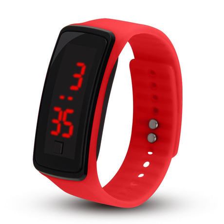 Unisex Led Wristwatch Red