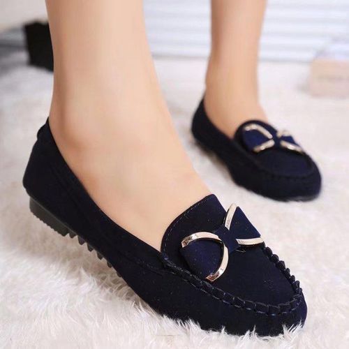 Women Flats Ladies PU Comfortable Loafers Slip On Casual Driving Doug Shoes