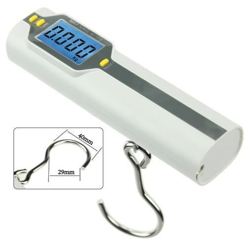 50KG LCD Hook Luggage Baggage Scale Digital Scale Retractable Measure Tape Suitcase Weight Balance Measuring Tool
