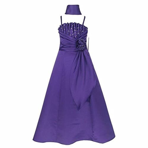 Pleated Bodice Satin Special Occasion Dress