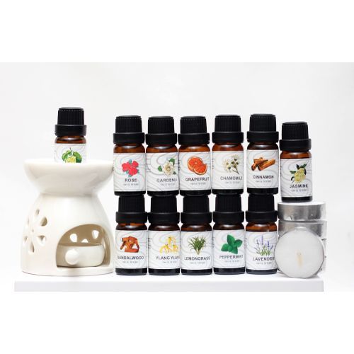 Oil Burner And 12 Fragrance Oils + 50 Candles