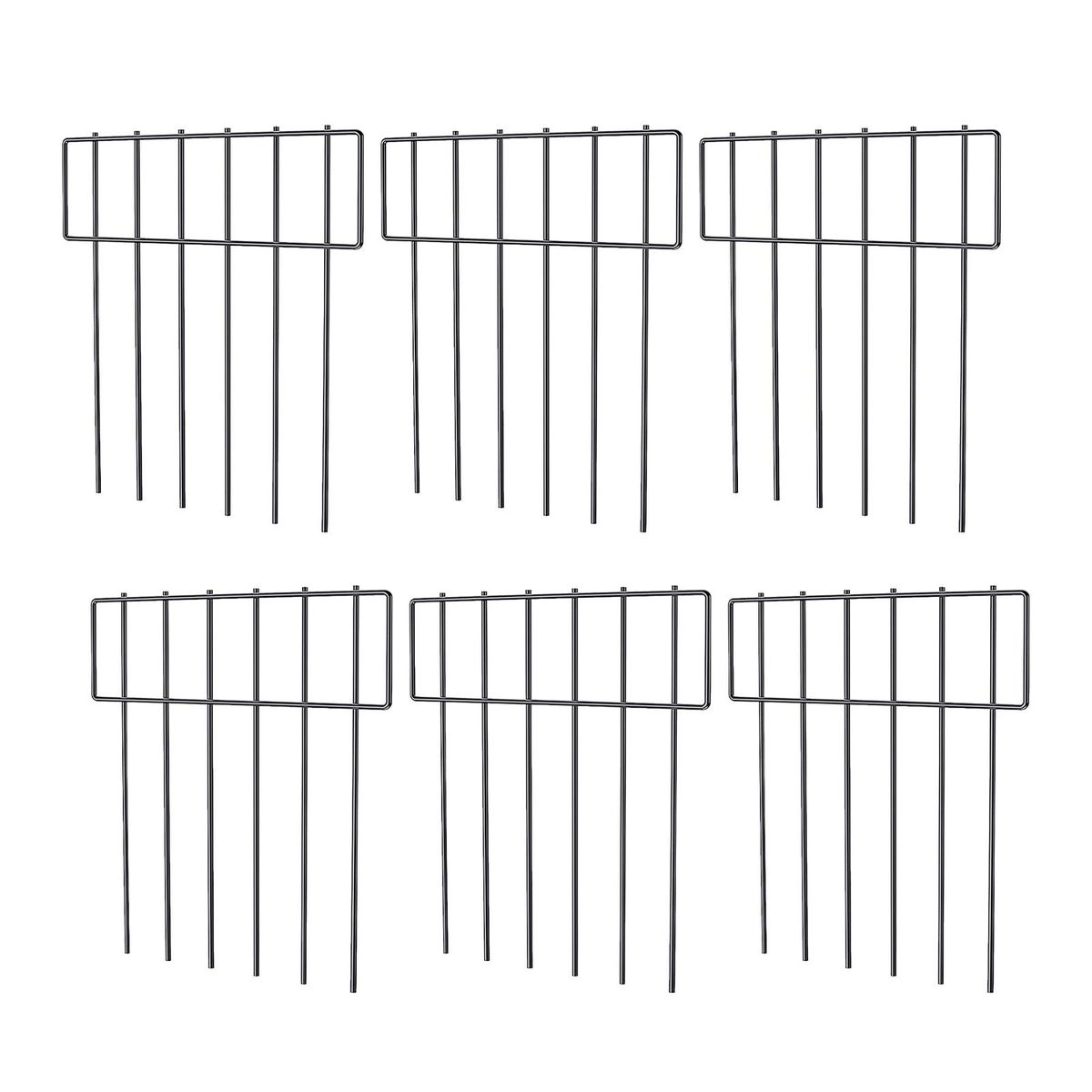 6pcs Steel Wire Barrier Fence Easy Install Panels for Yard Garden