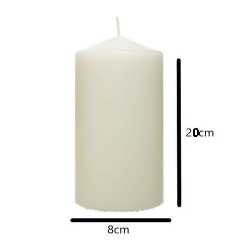 Single Wax Alter Candle - Pillar Large - 20cm X 8cm
