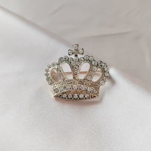 Crown Brooch Pin - Gold