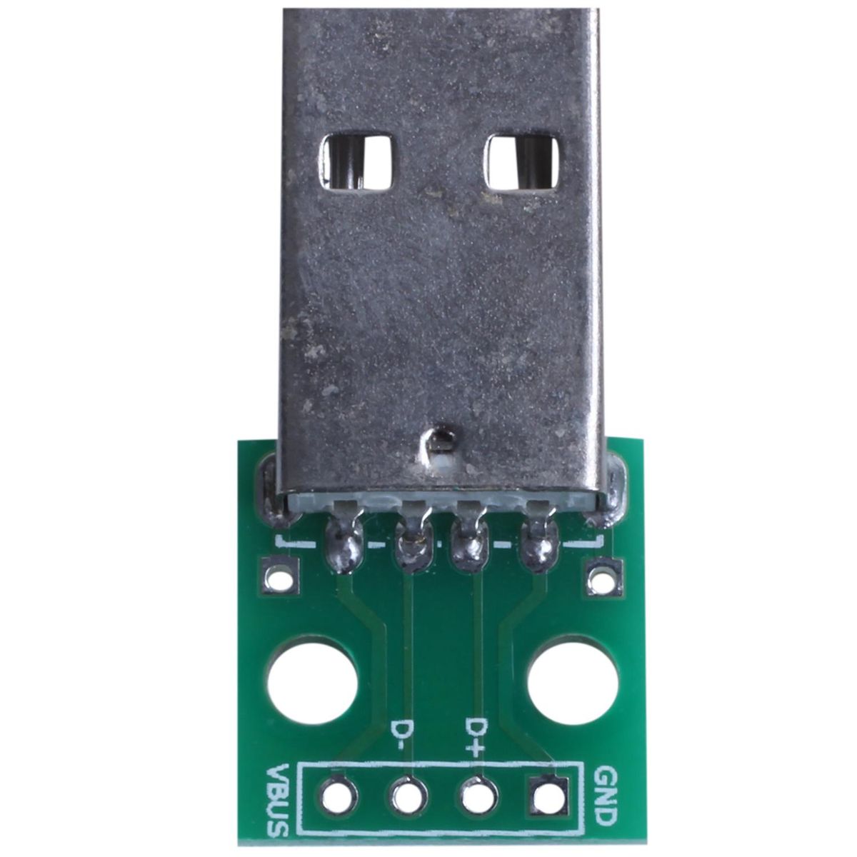 1pcs green metal USB male to DIP2.54mm DIP adapter