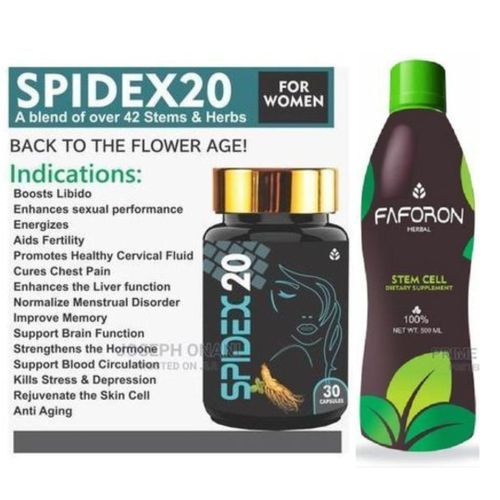 Faforon Herbal Drink And Spidex 20(For Female Fertility)