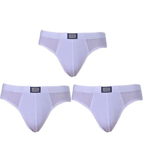 3-In-1 Briefs - Medium - White