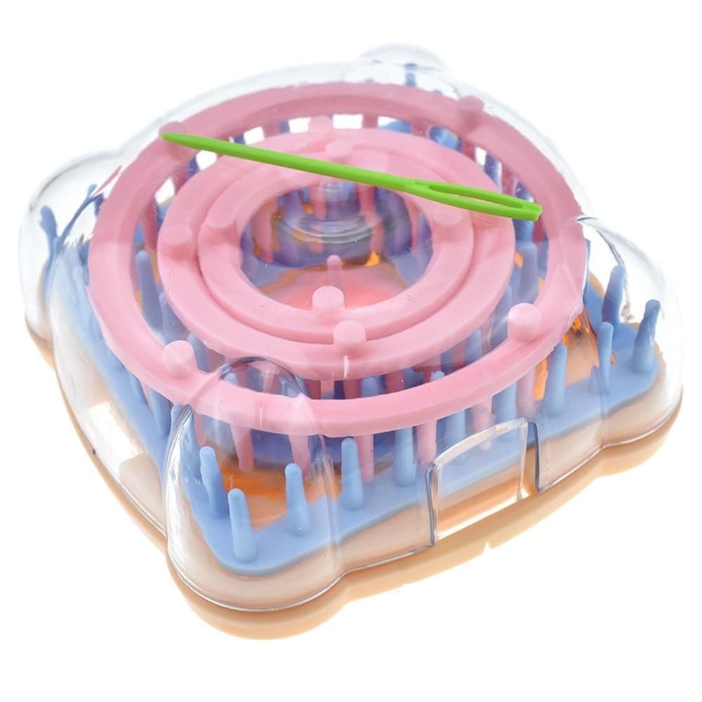 Flower Knitting Machine Kit DIY Wool Flower Machine Loom Tool Set Square Flower Maker with Needle