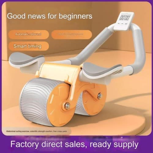 Ab Roller Automatic Rebound - Abdominal Core Workout Trainer With Knee Mat  Elbow Support
