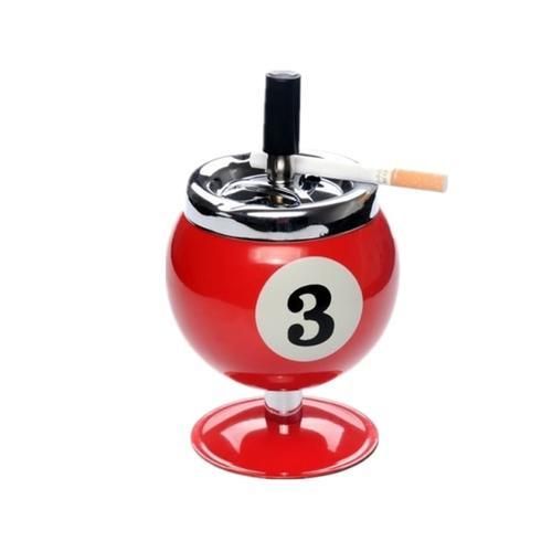 Pool Billiard Ball Design Ashtray Creative Portable Metal Ashtray For Pool House High Quality Billiards Accessories