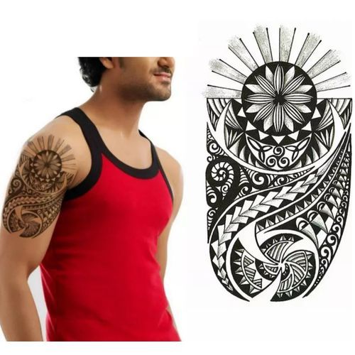 Polynesian C Temporary Body Art Tattoo Sticker