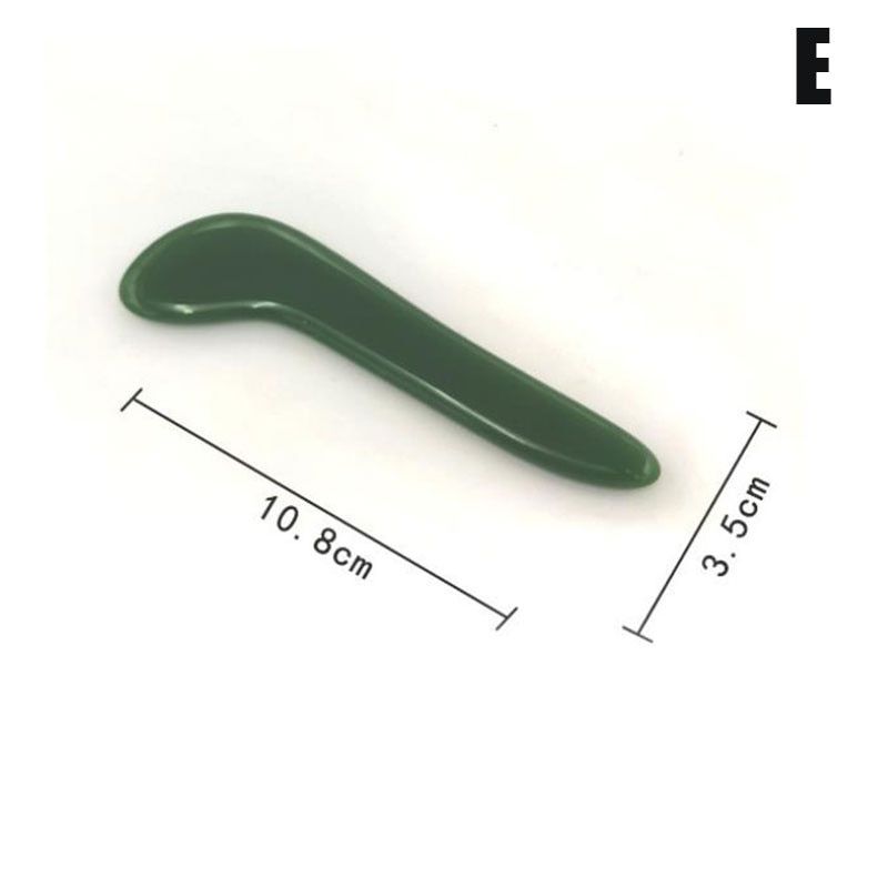 10Styles Green Natural Jade Massage Sing For Face Neck Body Guasha Ser Massager Se Therapy Acupoint Acupressure Tool