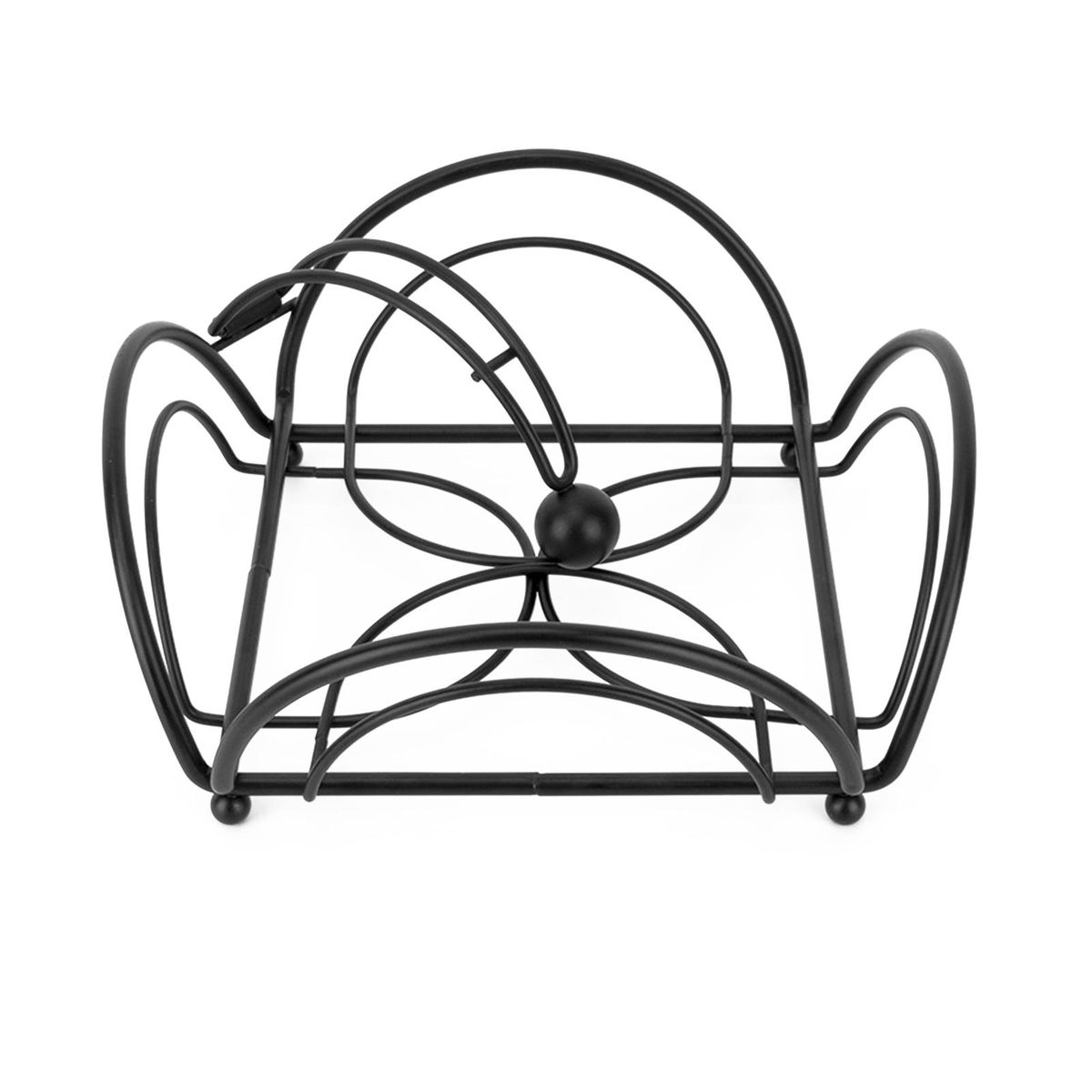 Tissue Box Polished Surface Napkin Holder Black