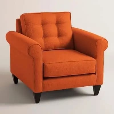 Contemporary Arm Chair - Dark Orange