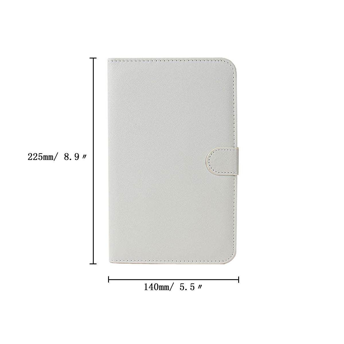 General Wired Keyboard Flip Case For Andriod Mobile Phone 4.2''-6.5'' White