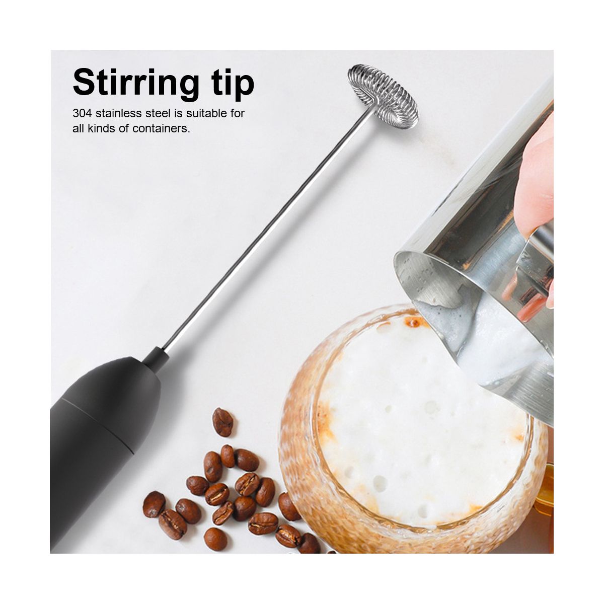 Electric Mixer Egg Beater Kitchen Food Stirrer Coffee Cappuccino Creamer Whisk Blender -