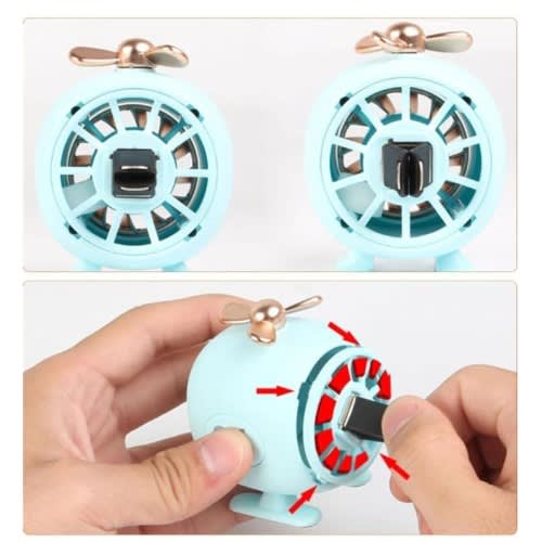 Mini Helicopter Car Gel Air Freshener - Blue