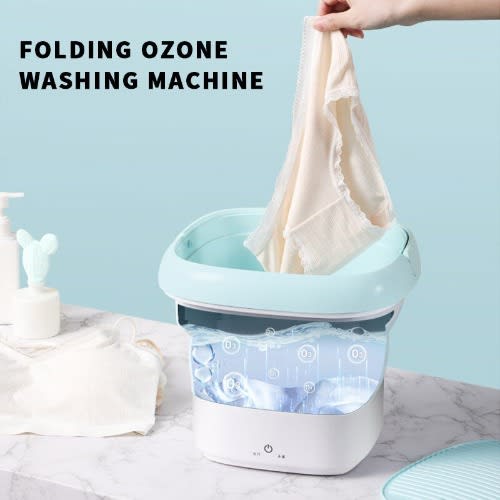 Folding Washing Machine Automatic Clothes Laundry Tub Bucket Ozone Sterilization