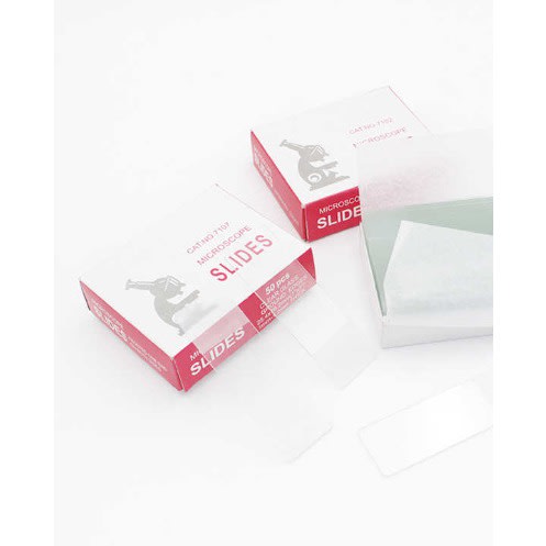 Microscope Ground Edges Slides - Cover Glass Slips - 50 Pcs