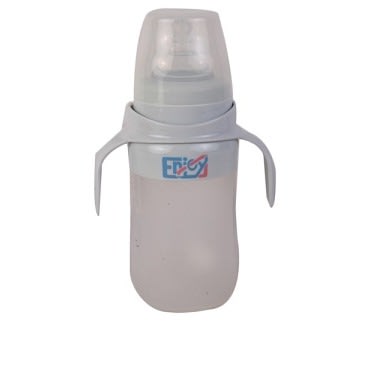 Simulated-Felt Silicone Bottle With Wide Calibre And Straight Body - 220ml
