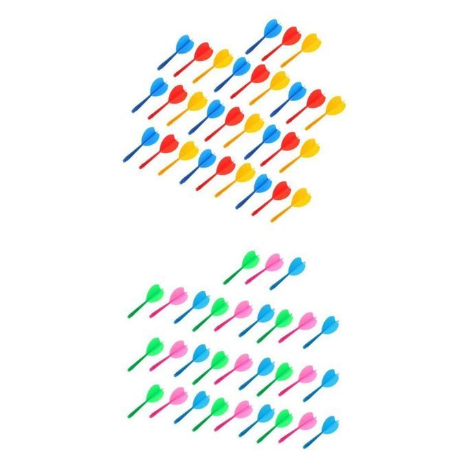 60Pcs/Pack Of Dart Arrows Set Flights Replacement Soft Tips Great