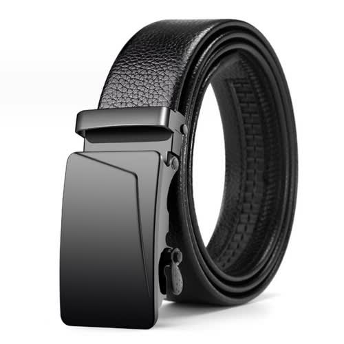 Men Leather Belt-Black