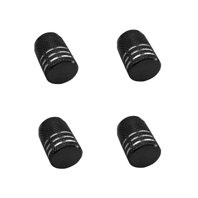 4Pcs Aluminum Car Motorcycle Tyre Tire Air Valve Cap-Black