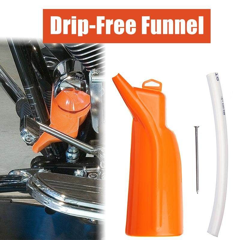 Professional Motorcycle Drip-Free Oil Filter Funnel Fit For Harley Hose