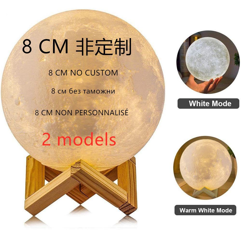 3D Print Moon Lamp Night Photo Custom USB Rechargeable