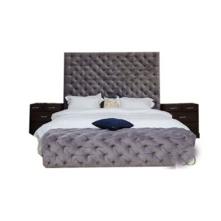 Omega Fur Bed Set - Grey