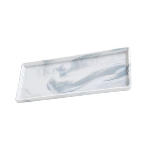 Marble Texture Serving Tray Jewelry Tray For Dresser Gray Large