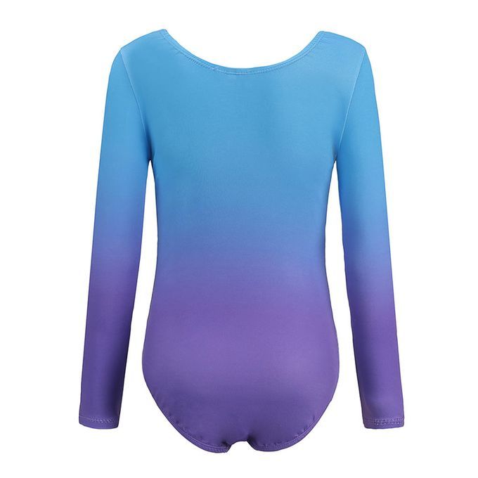 Girl Rhinestone Shiny Bodysuit Ballet Leotards 10 Blue+Purple