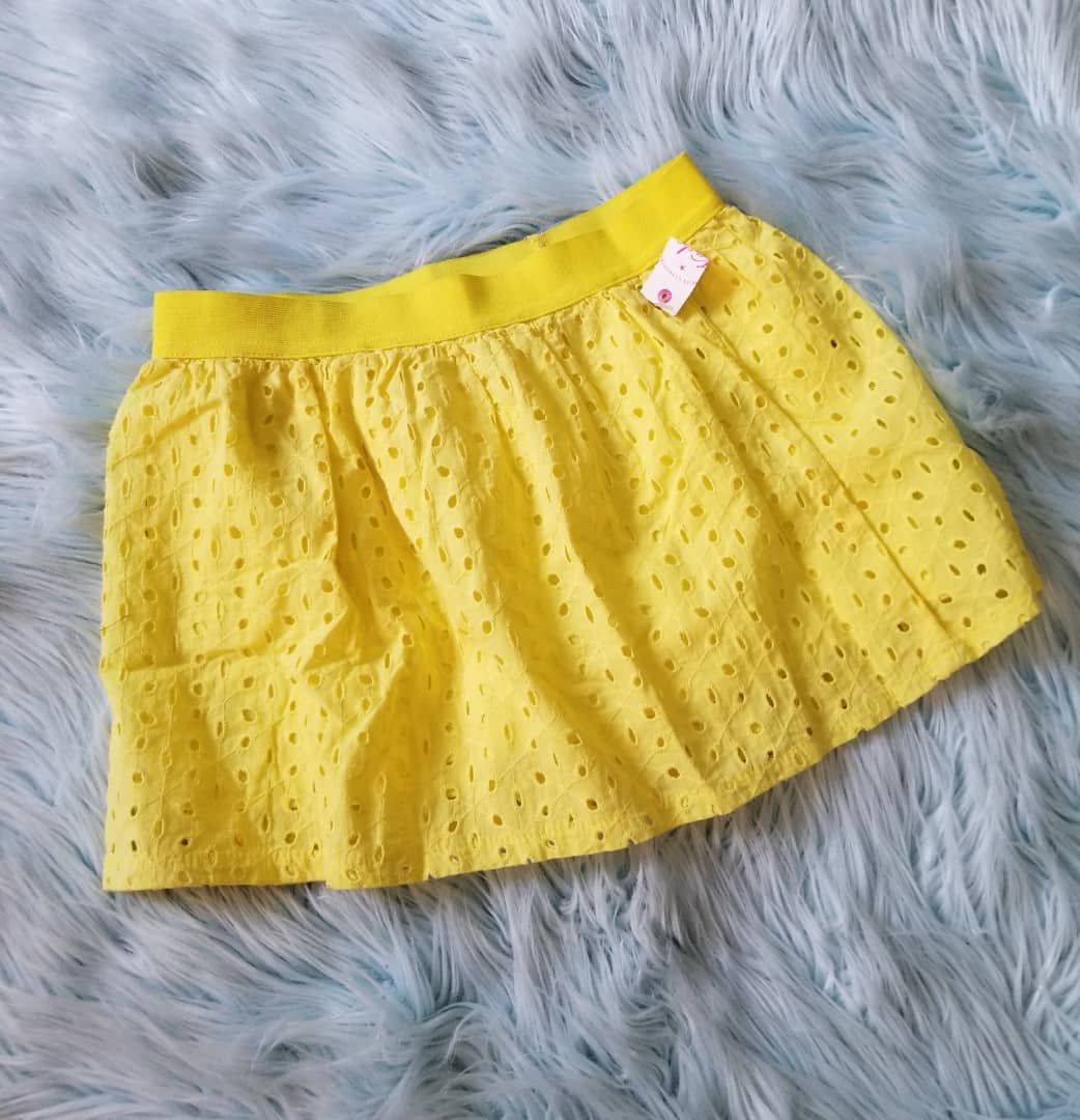 Lacey Skirt With Underneath Short -yellow