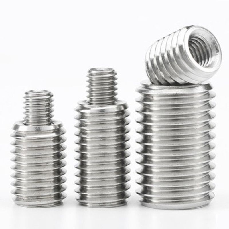 2-5pcs M2 M2.5 M3 M4 M5 M6 M8 M10 M12 Stainless Steel 304 Inside Outside Thread Adapter Screw Wire Thread Insert Conversion Nut-30mm 2PCS