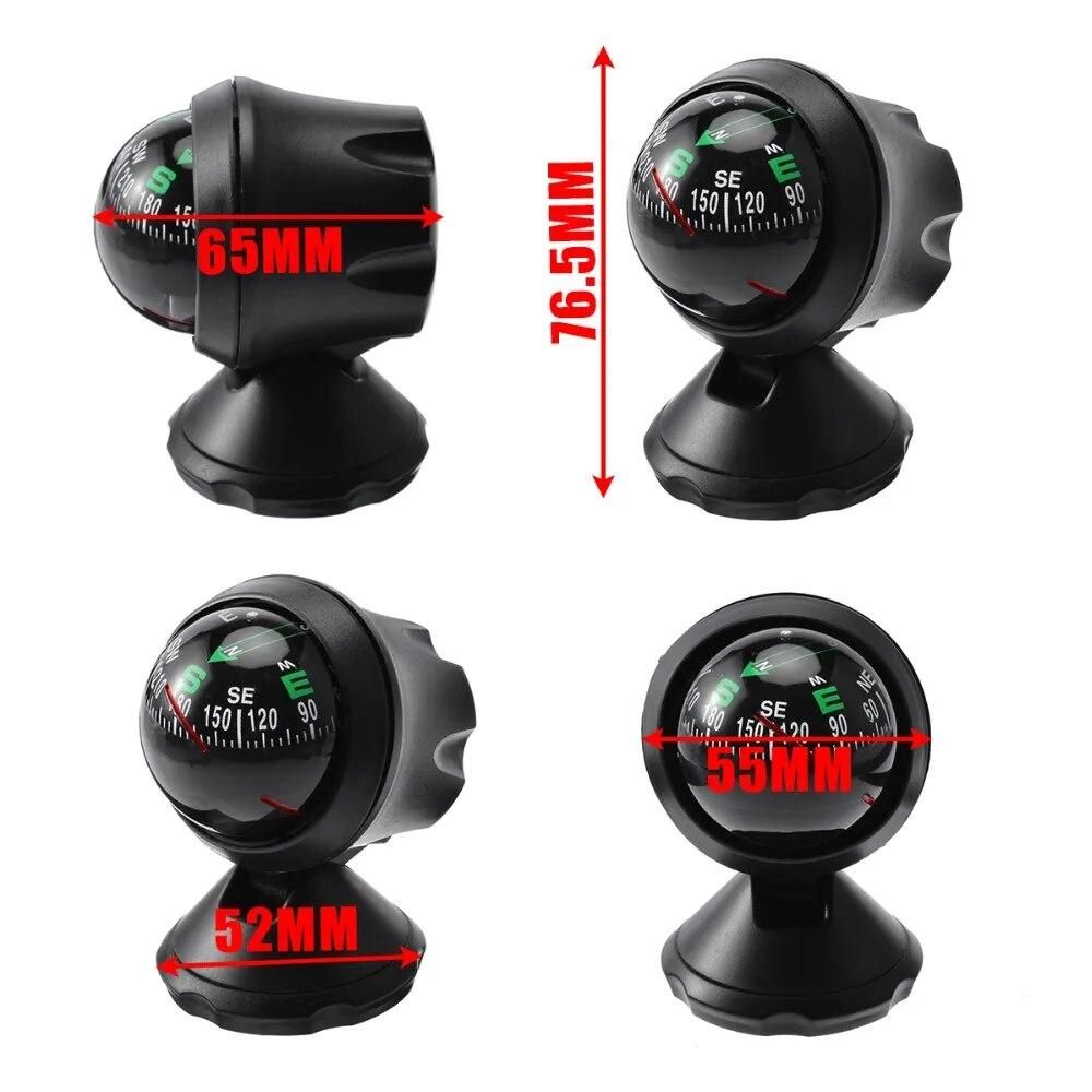 1Pcs Outdoor Climbing Camping Compass Ball Dashboard Mount Navigation Compass For Outdoor Car Boat Truck New