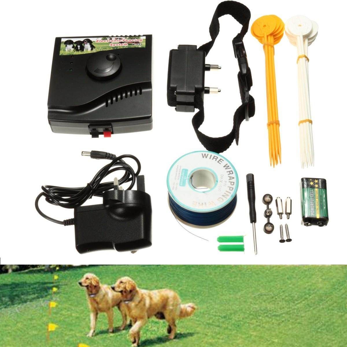 New Waterproof Underground Electric Dog Fence Fencing System 1 Shock Collar Kit EU Plug Eurocode