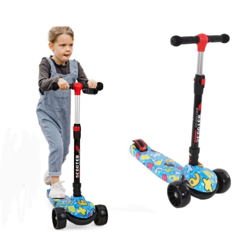 Children's Non Slip Handle Foot Kick Scooter