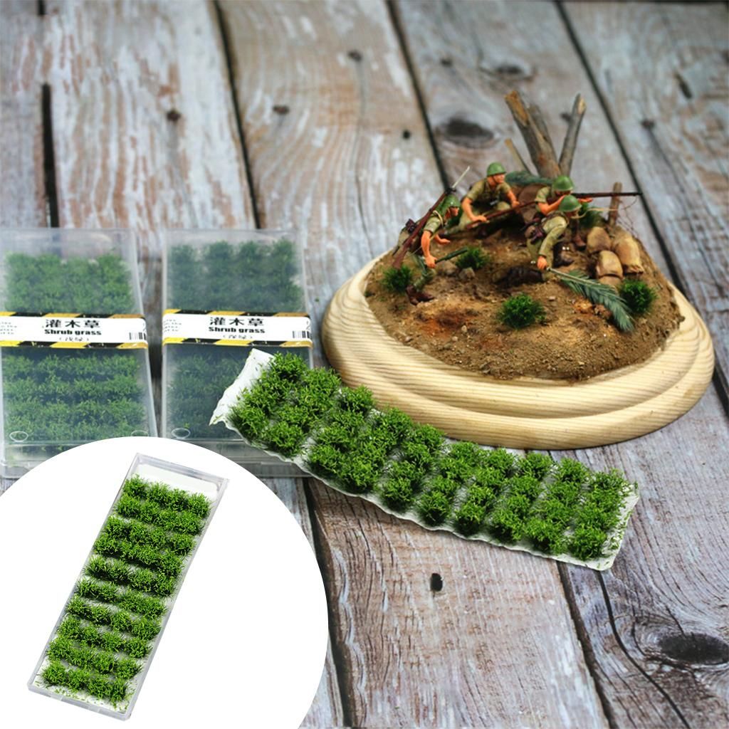 40 PCS Grass Tufts Sheets Self Adhesive Tuft Sheet Model Light Green