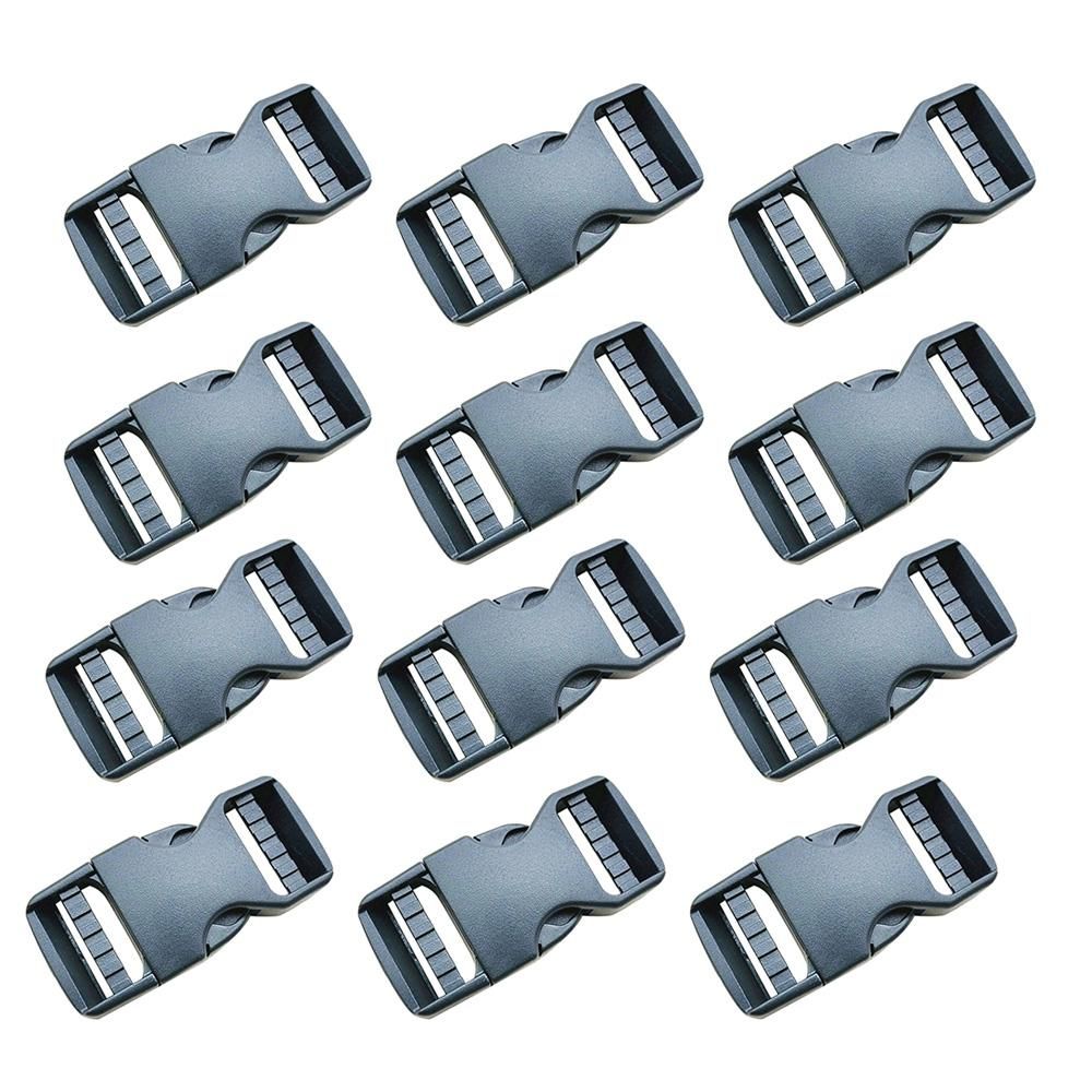 12pcs Double Release Plastic Buckles Straps Buckle Clips for Backpack Suitcase Outdoor